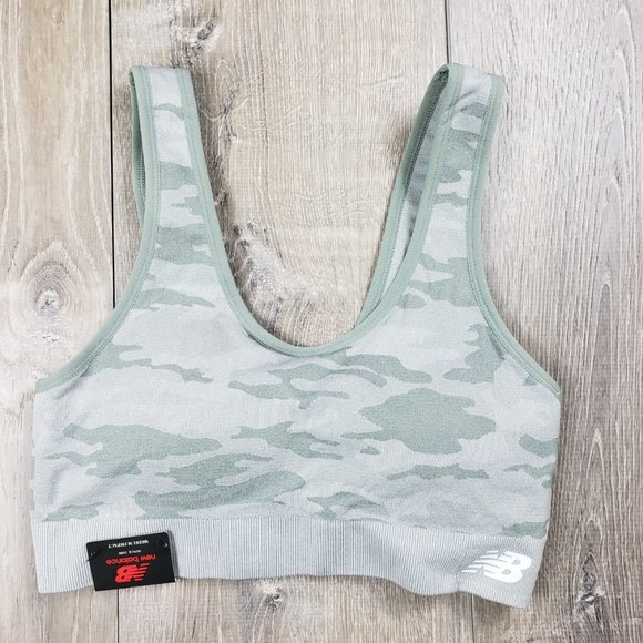 NEW BALANCE MEDIUM IMPACT CAMUFLAGE SPORT BRA SIZE MEDIUM - Picture 1 of 6